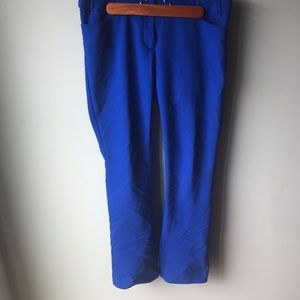 Blue pants express slim flare columnist